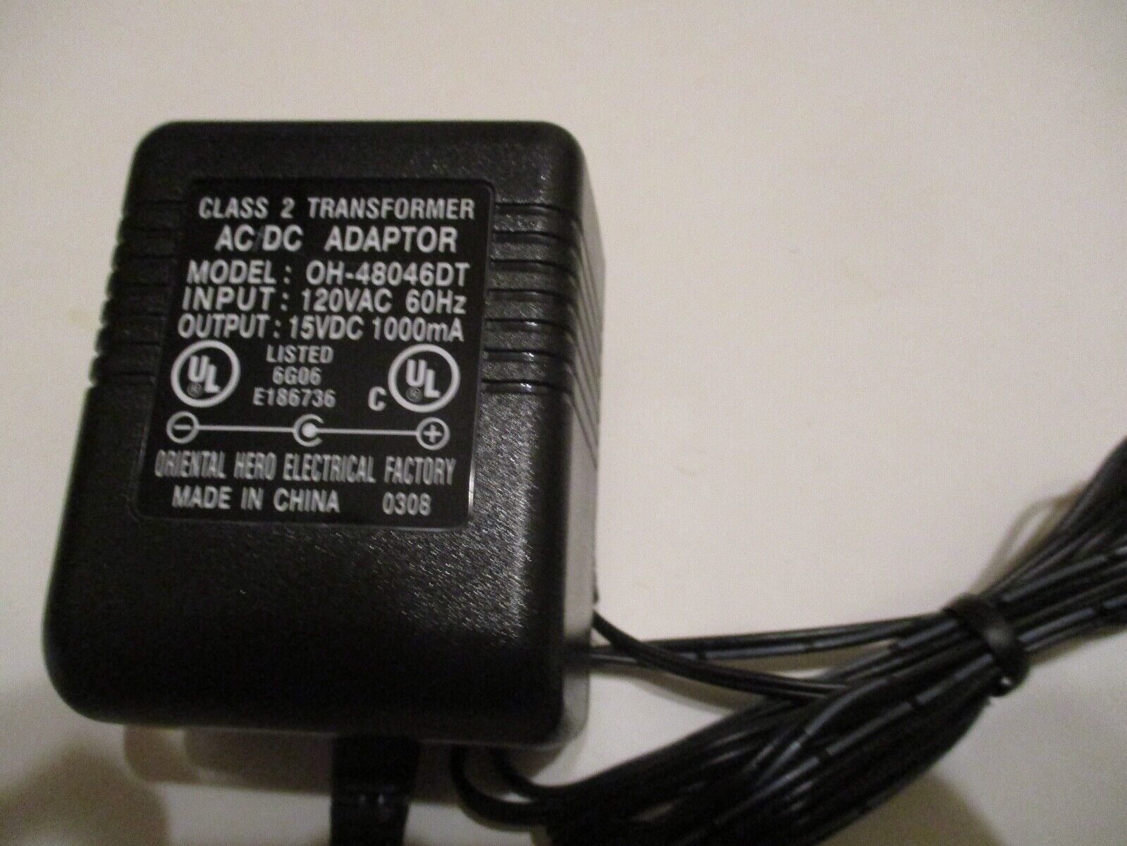 *Brand NEW* OH-480046dt 15VDC 1000mA AC DC ADAPTE POWER SUPPLY